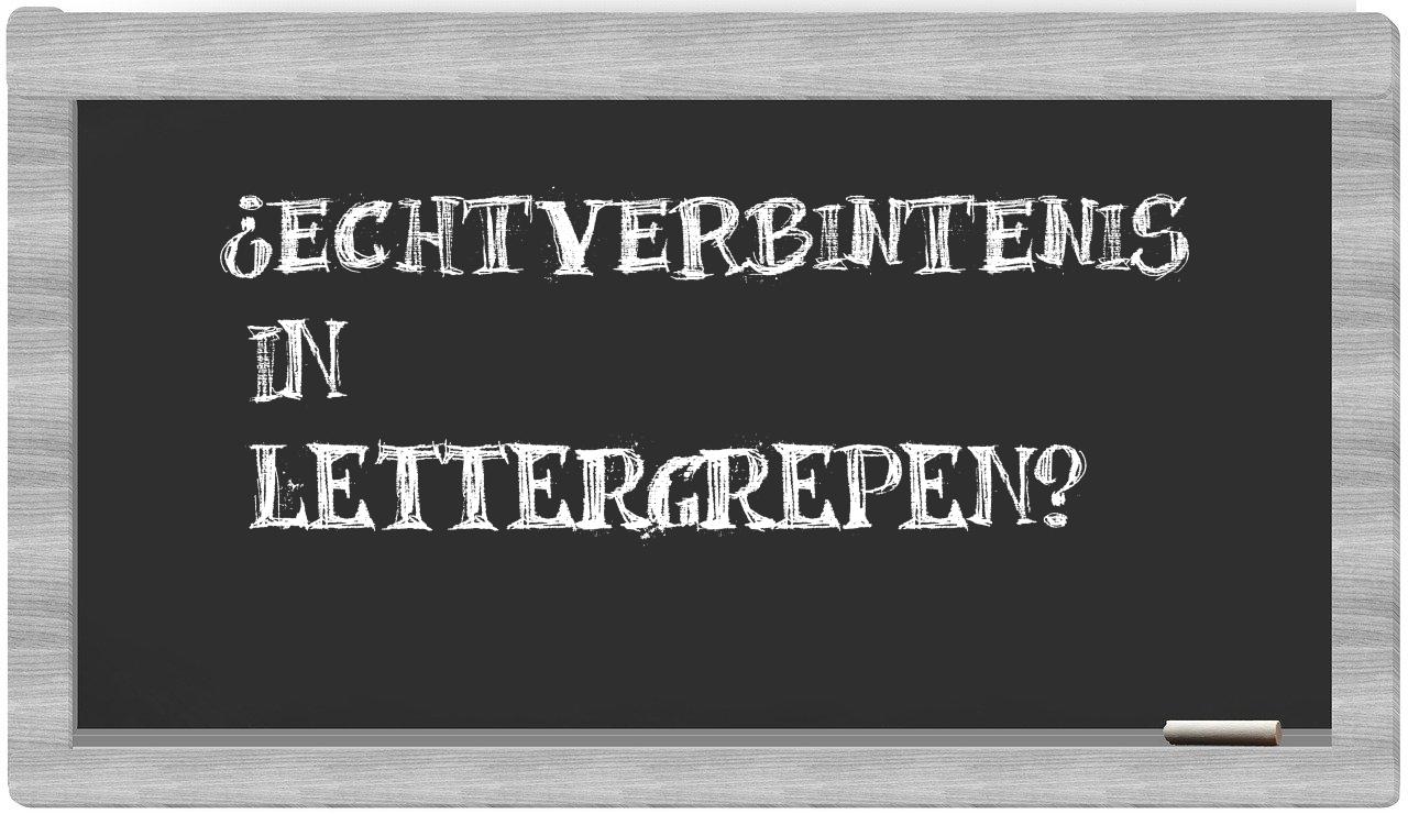 ¿echtverbintenis en sílabas?