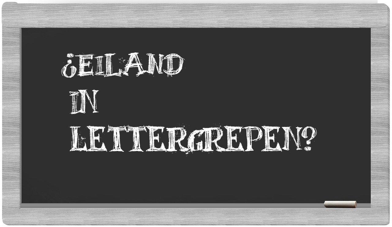 ¿eiland en sílabas?