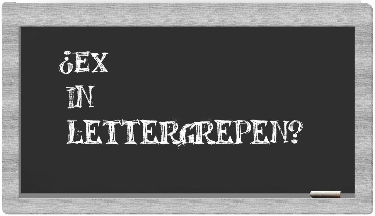¿ex en sílabas?
