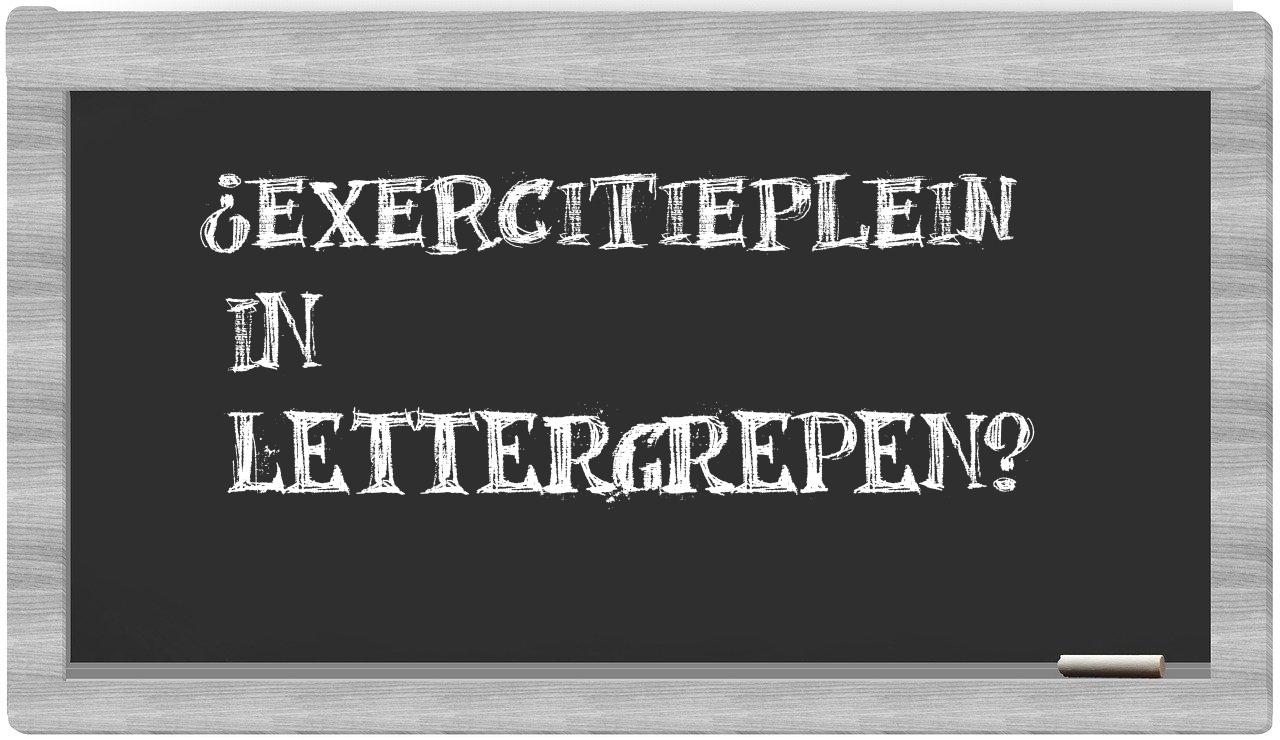 ¿exercitieplein en sílabas?