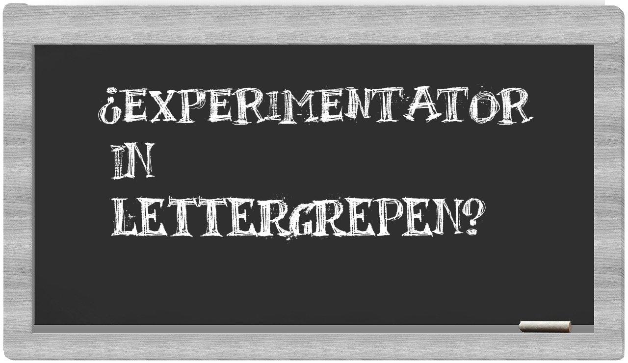 ¿experimentator en sílabas?