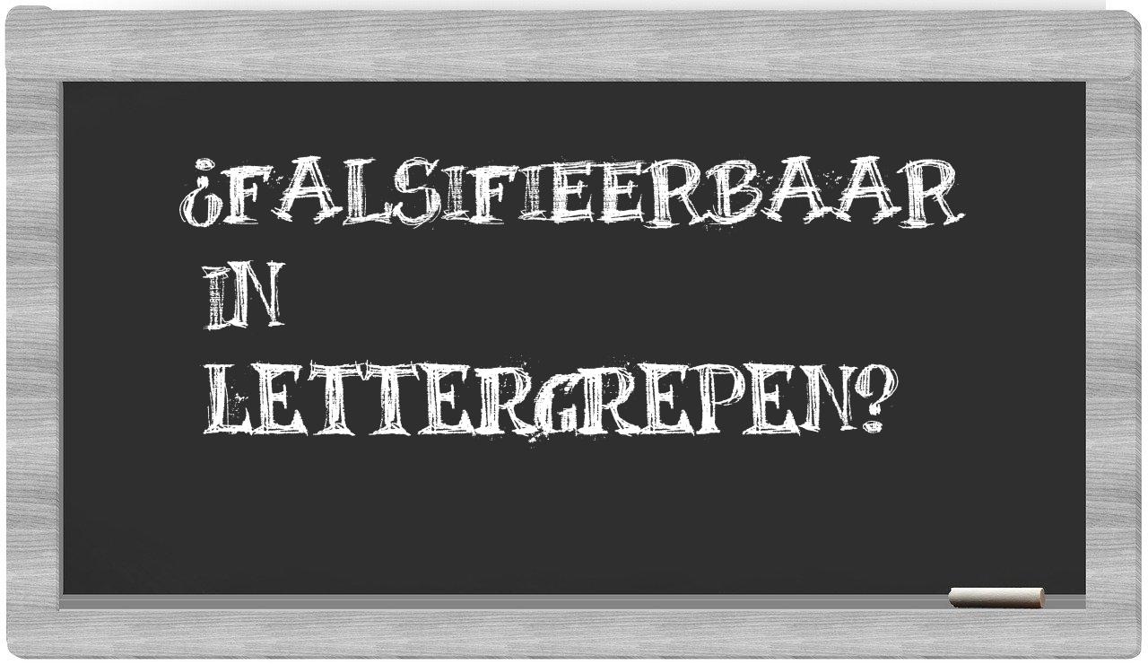 ¿falsifieerbaar en sílabas?