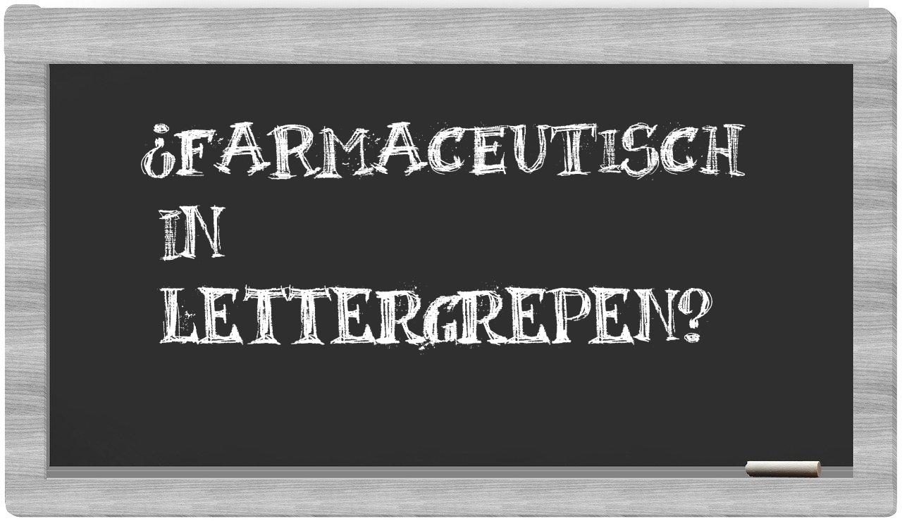 ¿farmaceutisch en sílabas?