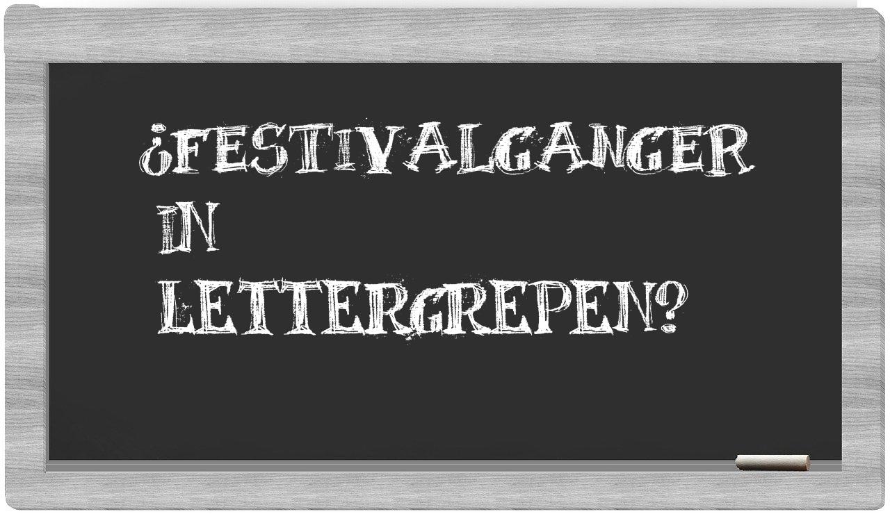 ¿festivalganger en sílabas?