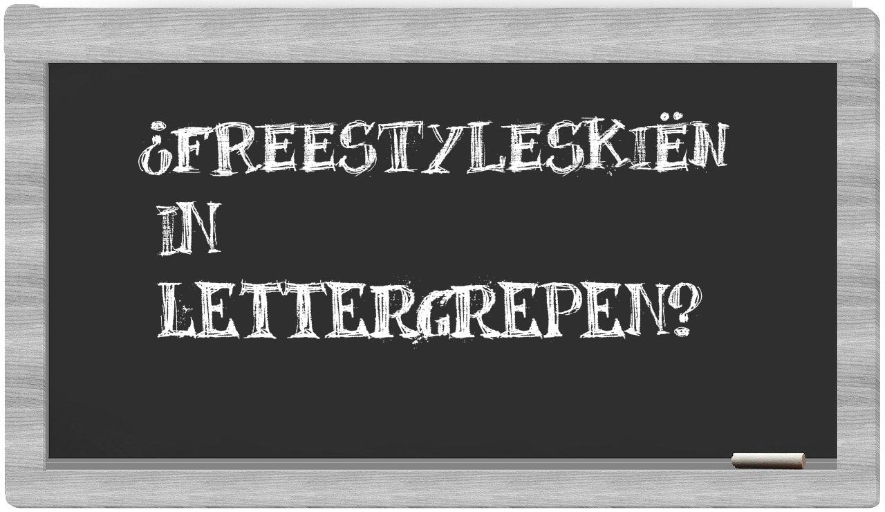¿freestyleskiën en sílabas?
