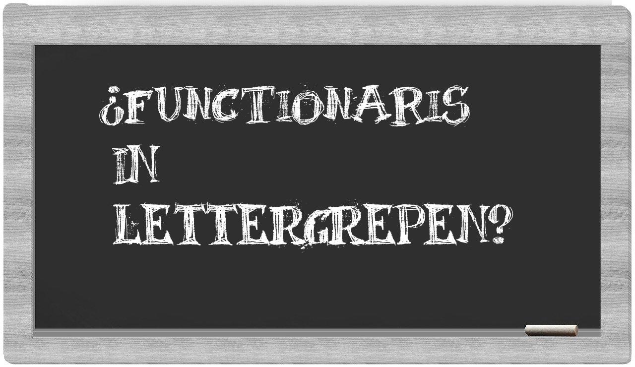 functionaris in syllables
