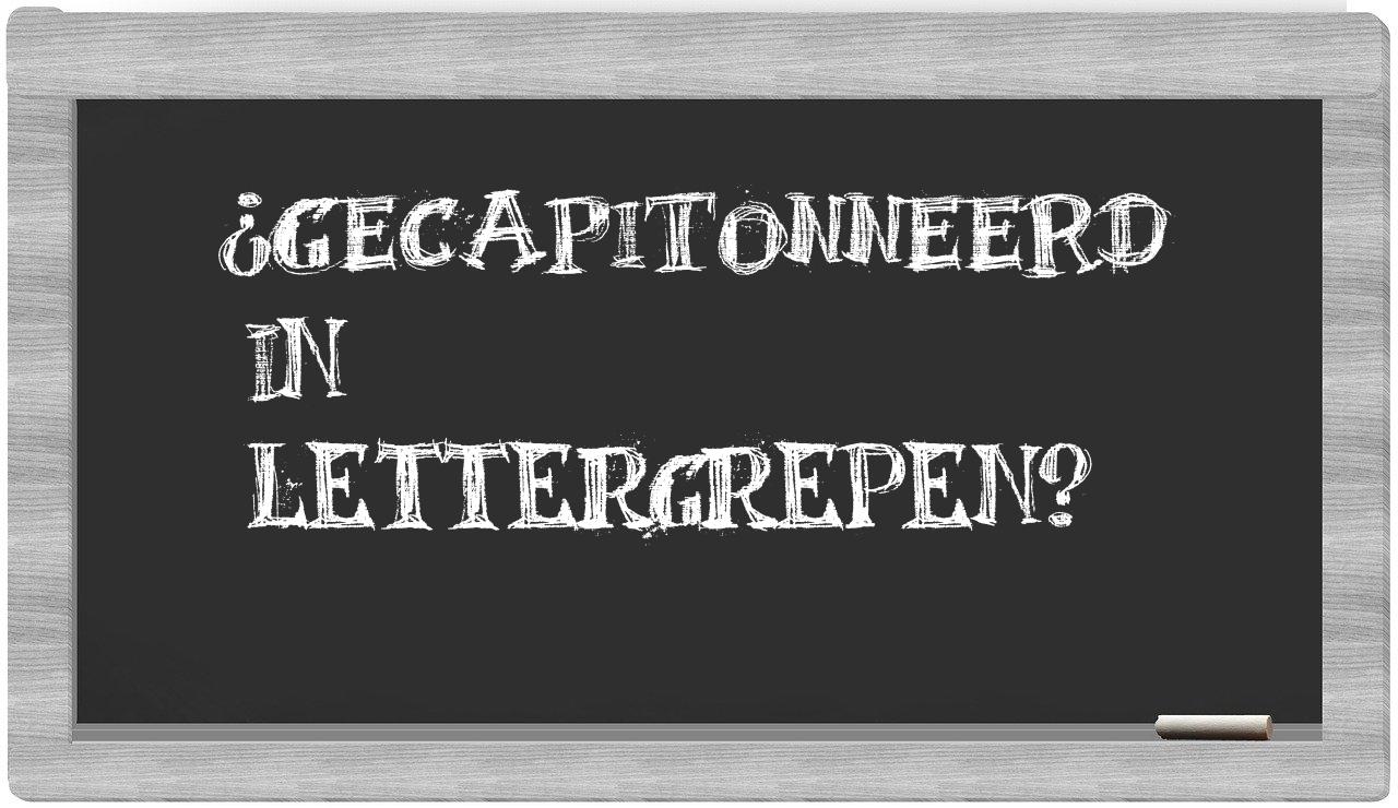 ¿gecapitonneerd en sílabas?