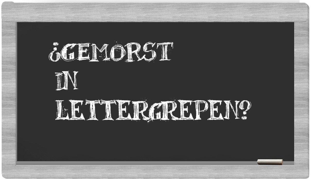 gemorst in syllables