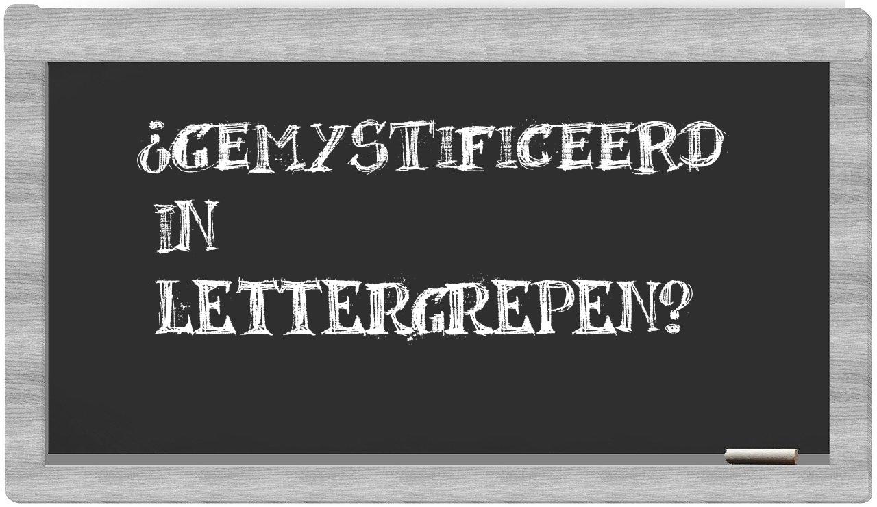 gemystificeerd in syllables