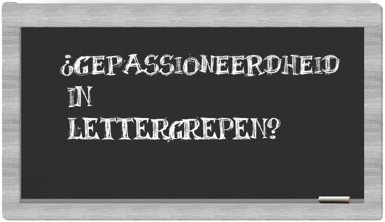 gepassioneerdheid in syllables