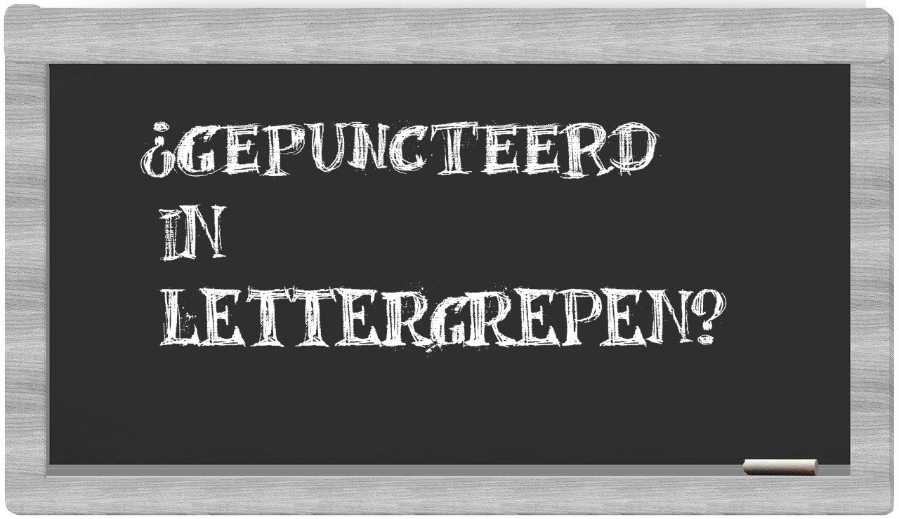 gepuncteerd in syllables