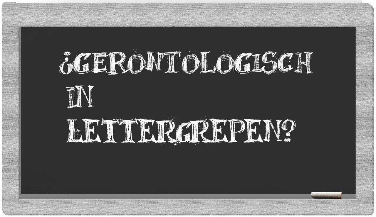 gerontologisch in syllables