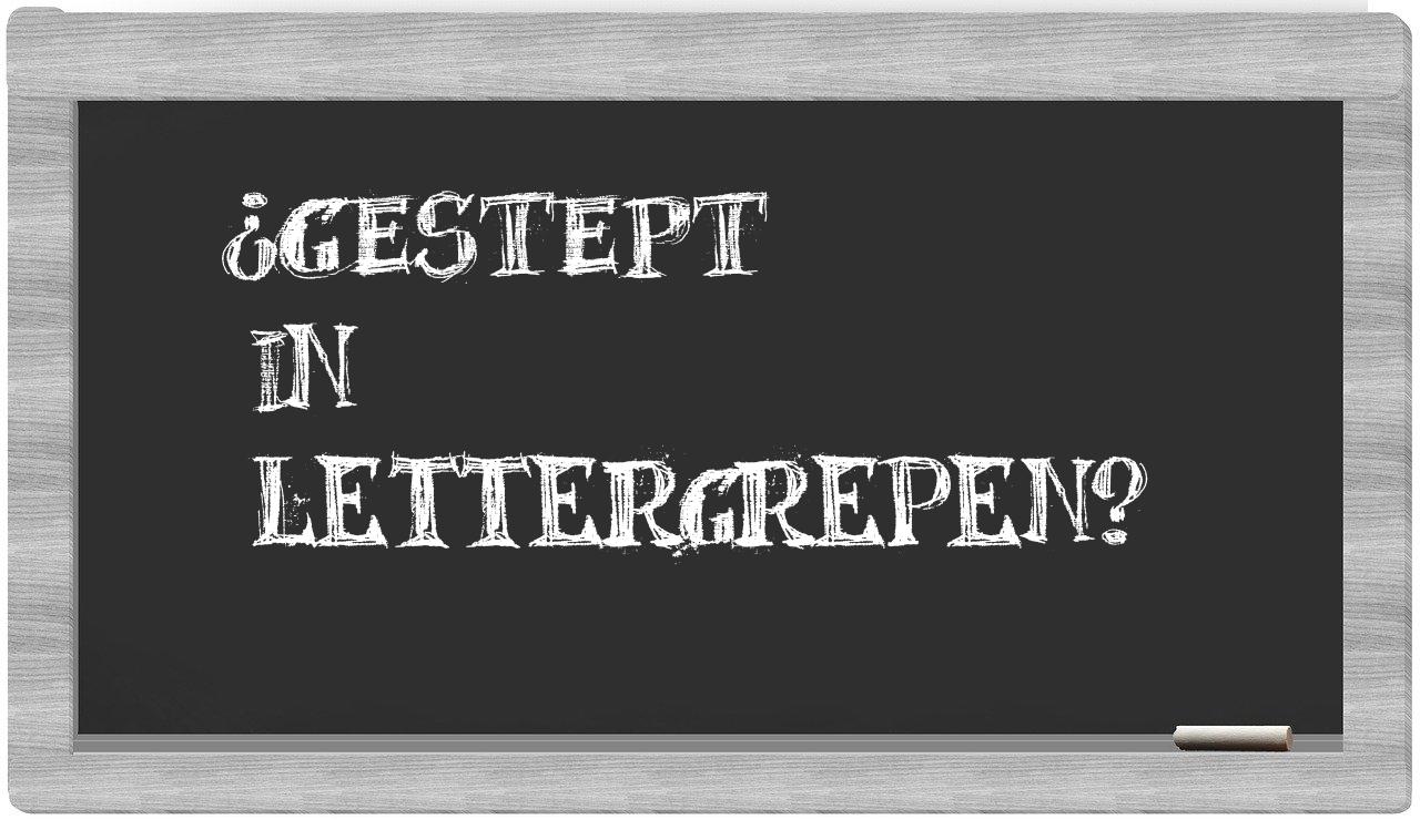 ¿gestept en sílabas?