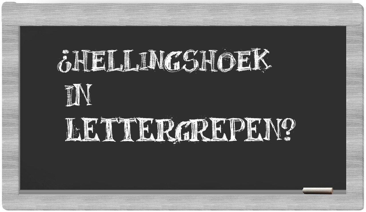 ¿hellingshoek en sílabas?