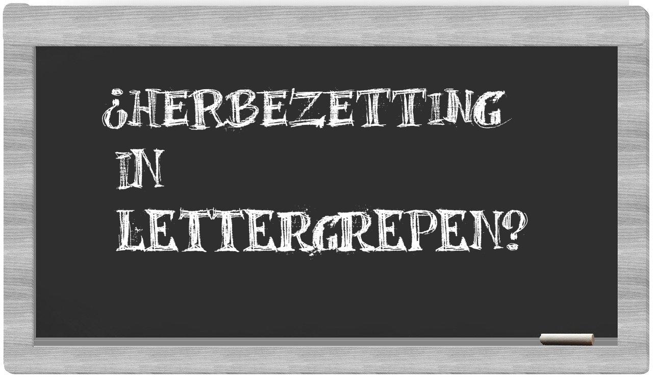 herbezetting in syllables