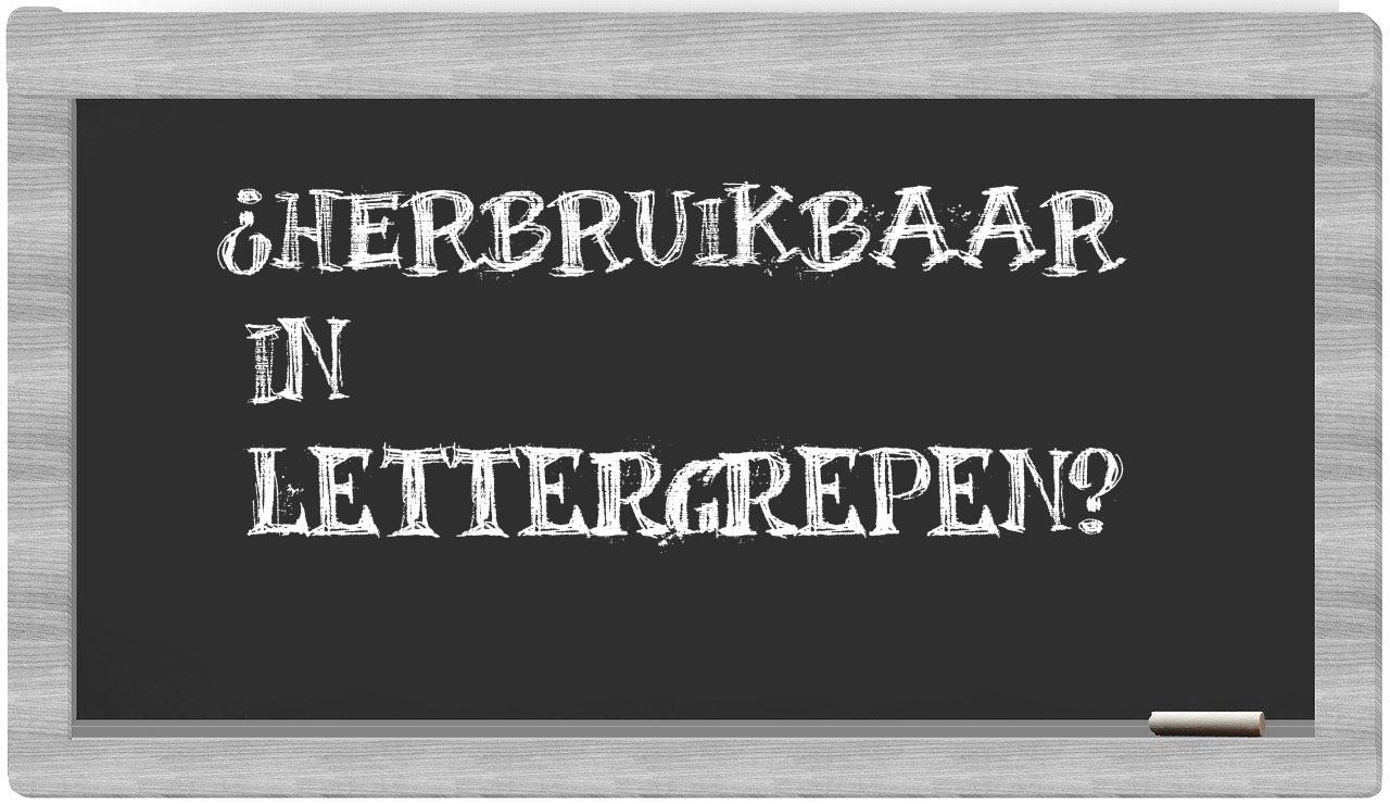 herbruikbaar in syllables