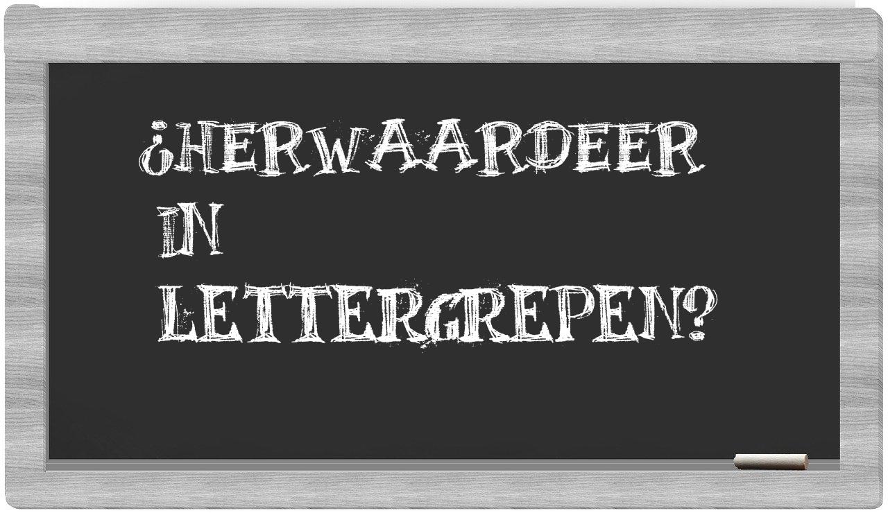 ¿herwaardeer en sílabas?