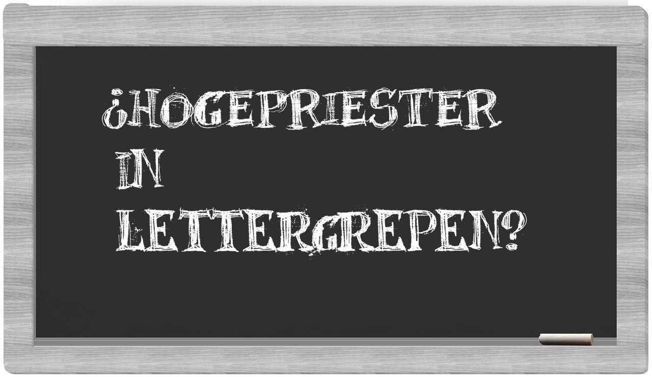 hogepriester in syllables