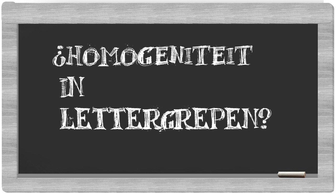 homogeniteit in syllables