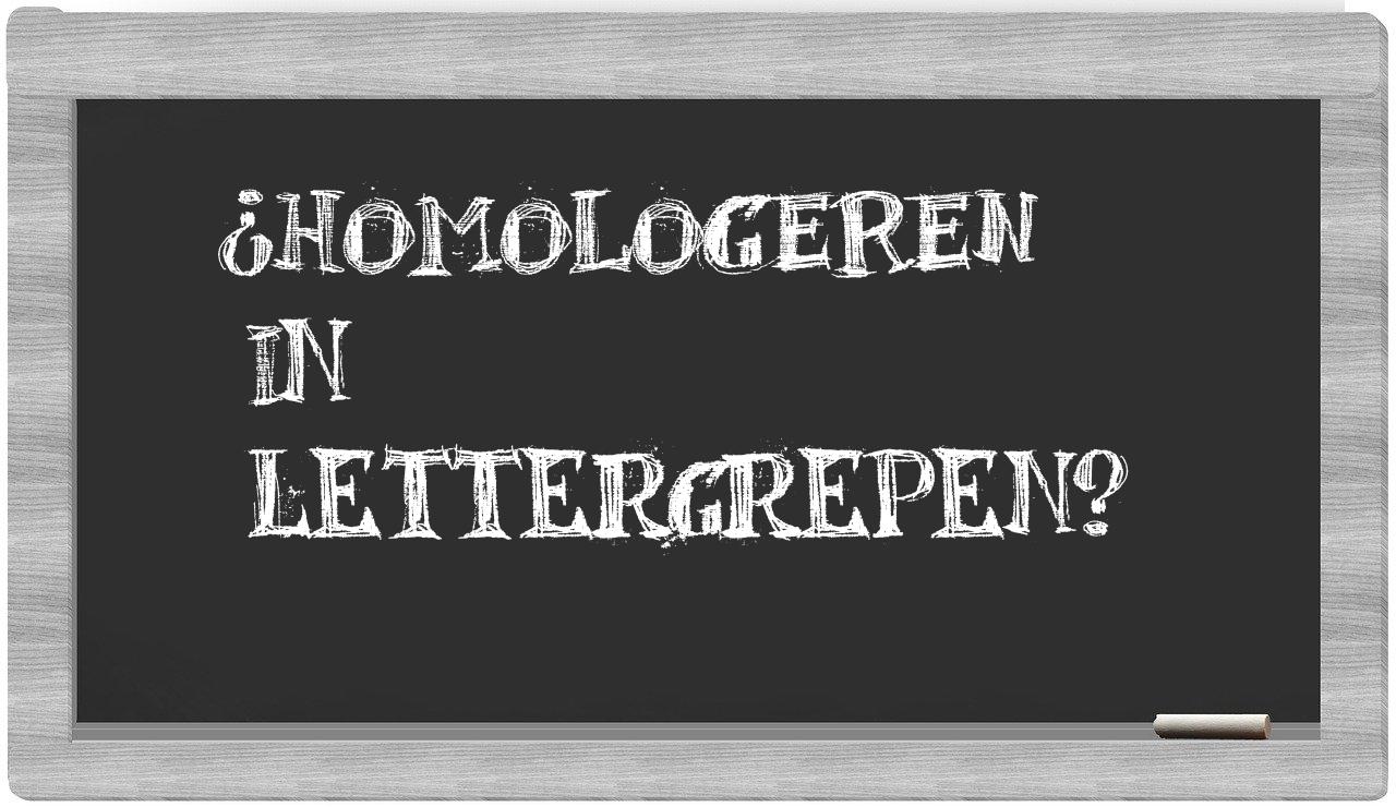 homologeren in syllables