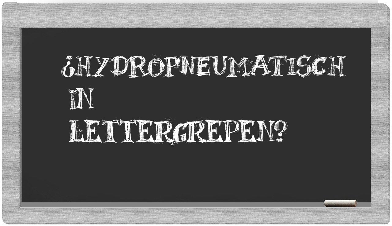 ¿hydropneumatisch en sílabas?