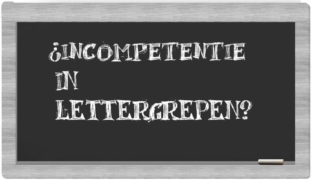 ¿incompetentie en sílabas?