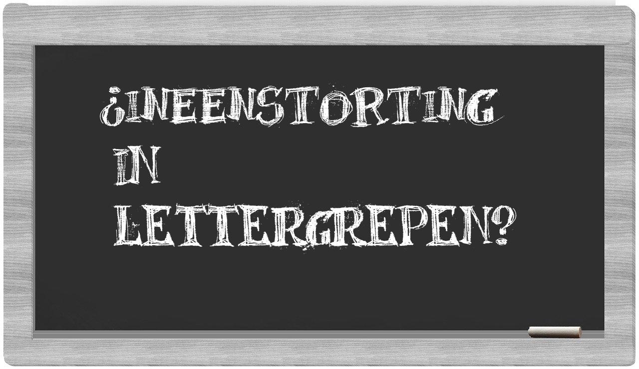 ¿ineenstorting en sílabas?