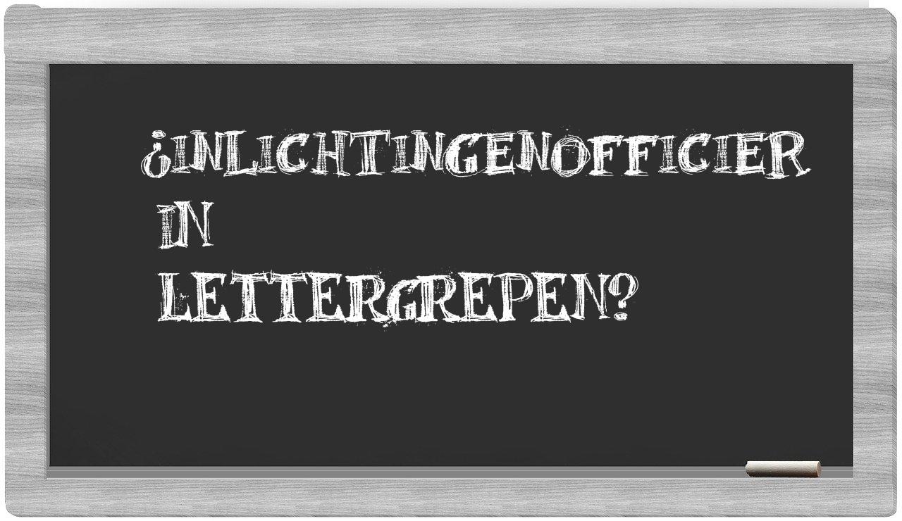 ¿inlichtingenofficier en sílabas?