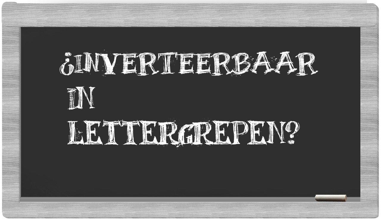 ¿inverteerbaar en sílabas?