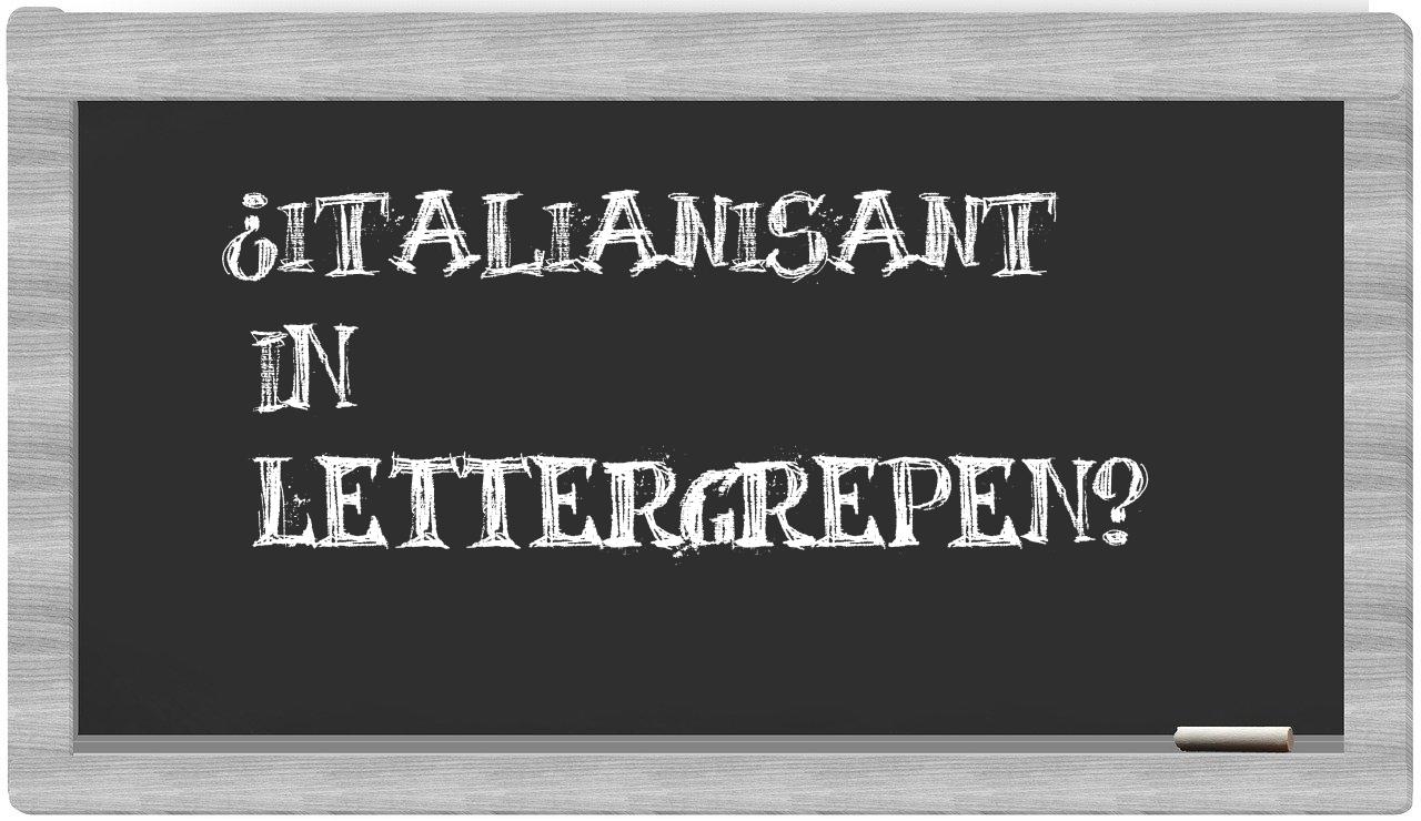 italianisant in syllables