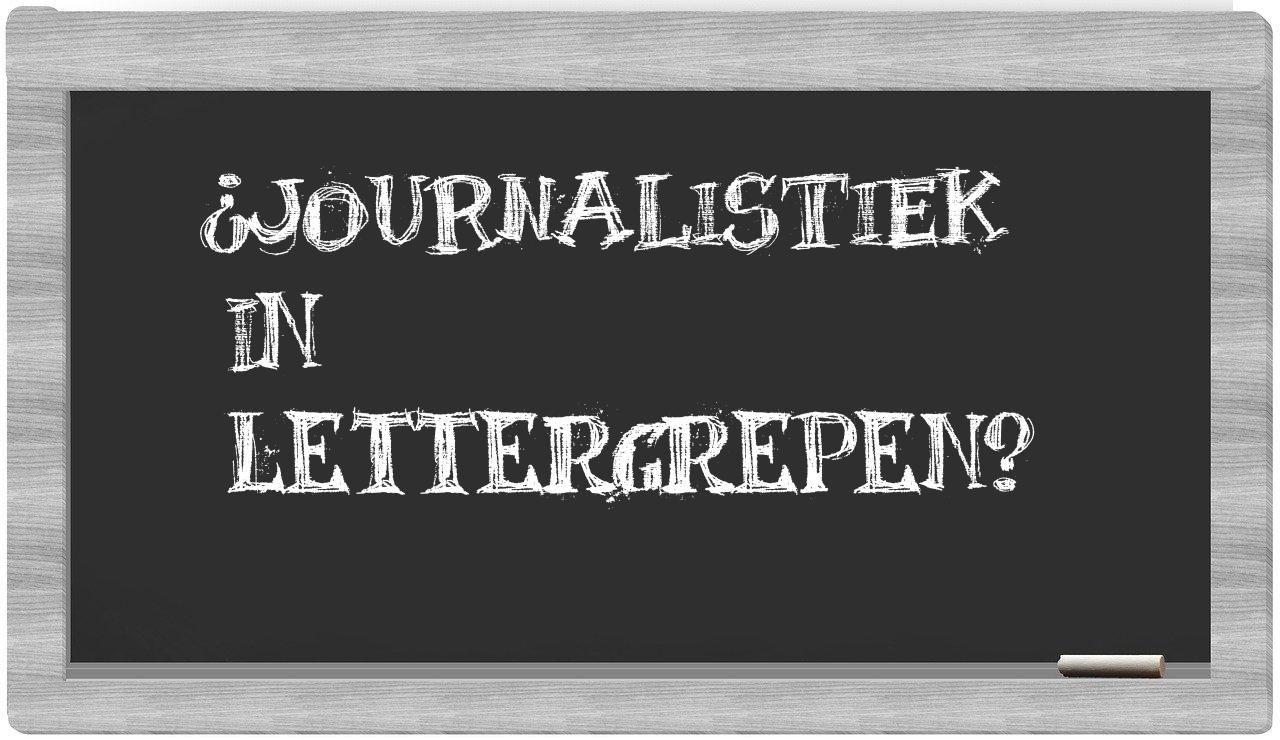 ¿journalistiek en sílabas?
