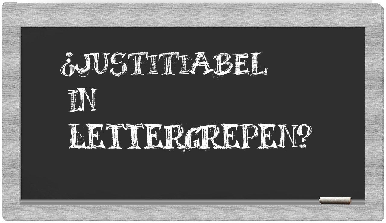 ¿justitiabel en sílabas?