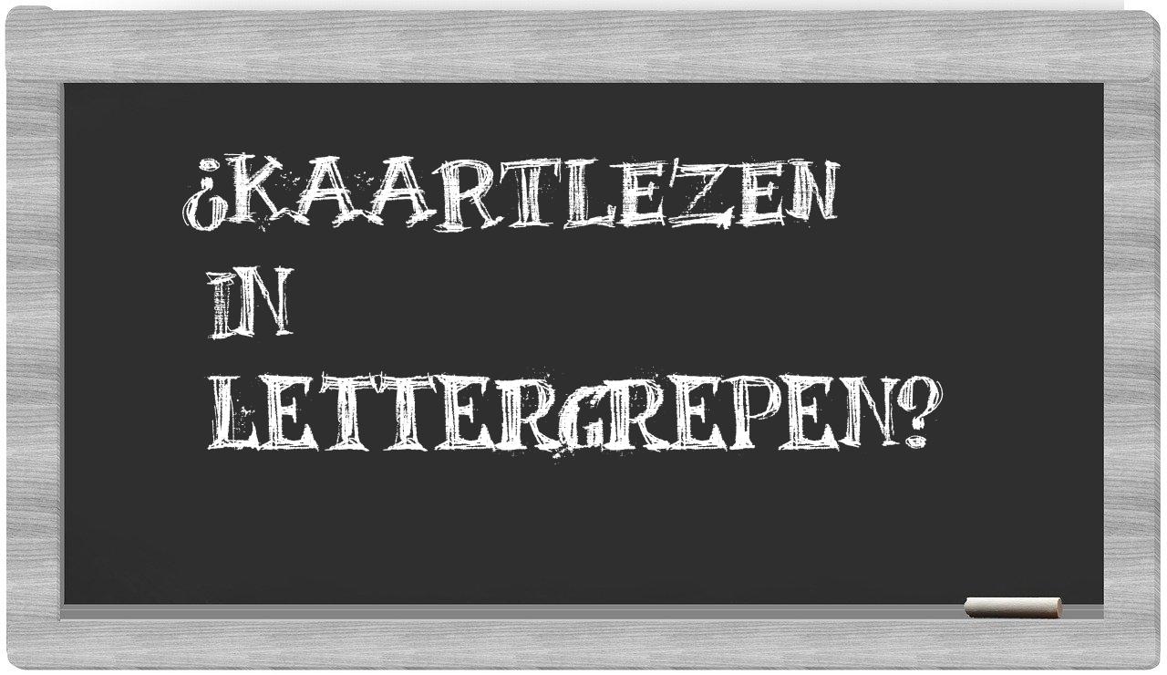kaartlezen in syllables