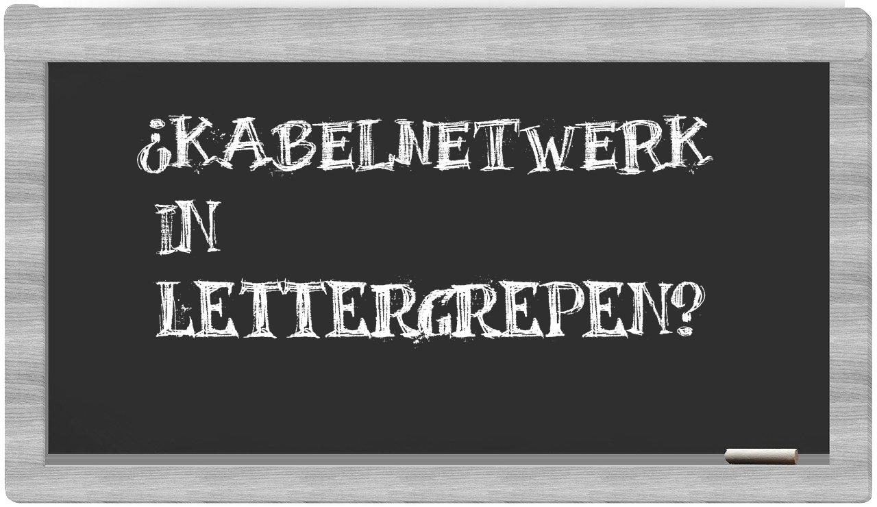 kabelnetwerk in syllables