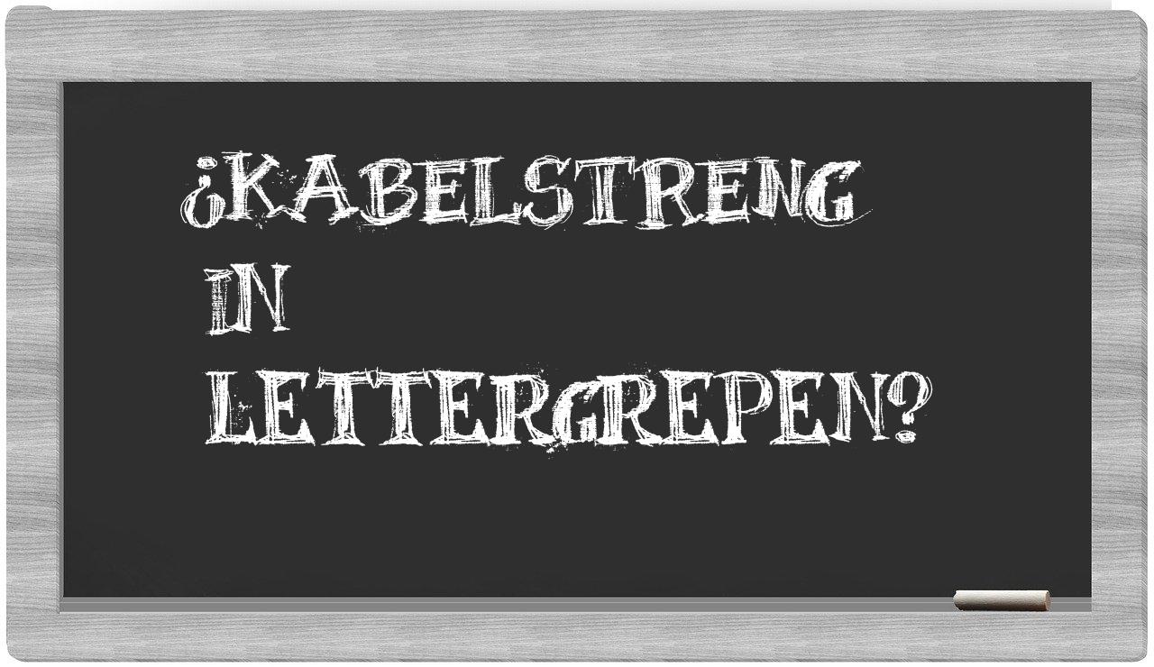 kabelstreng in syllables