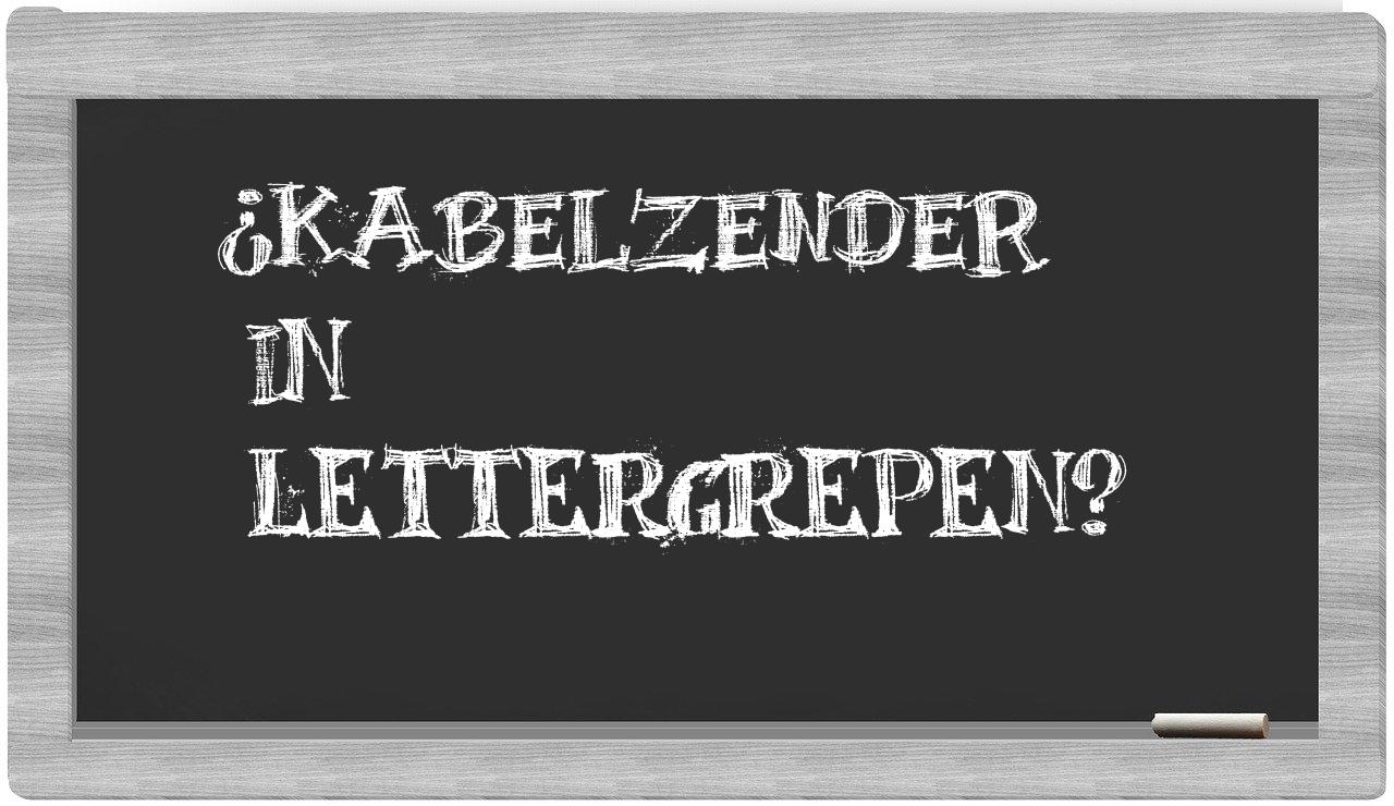 kabelzender in syllables