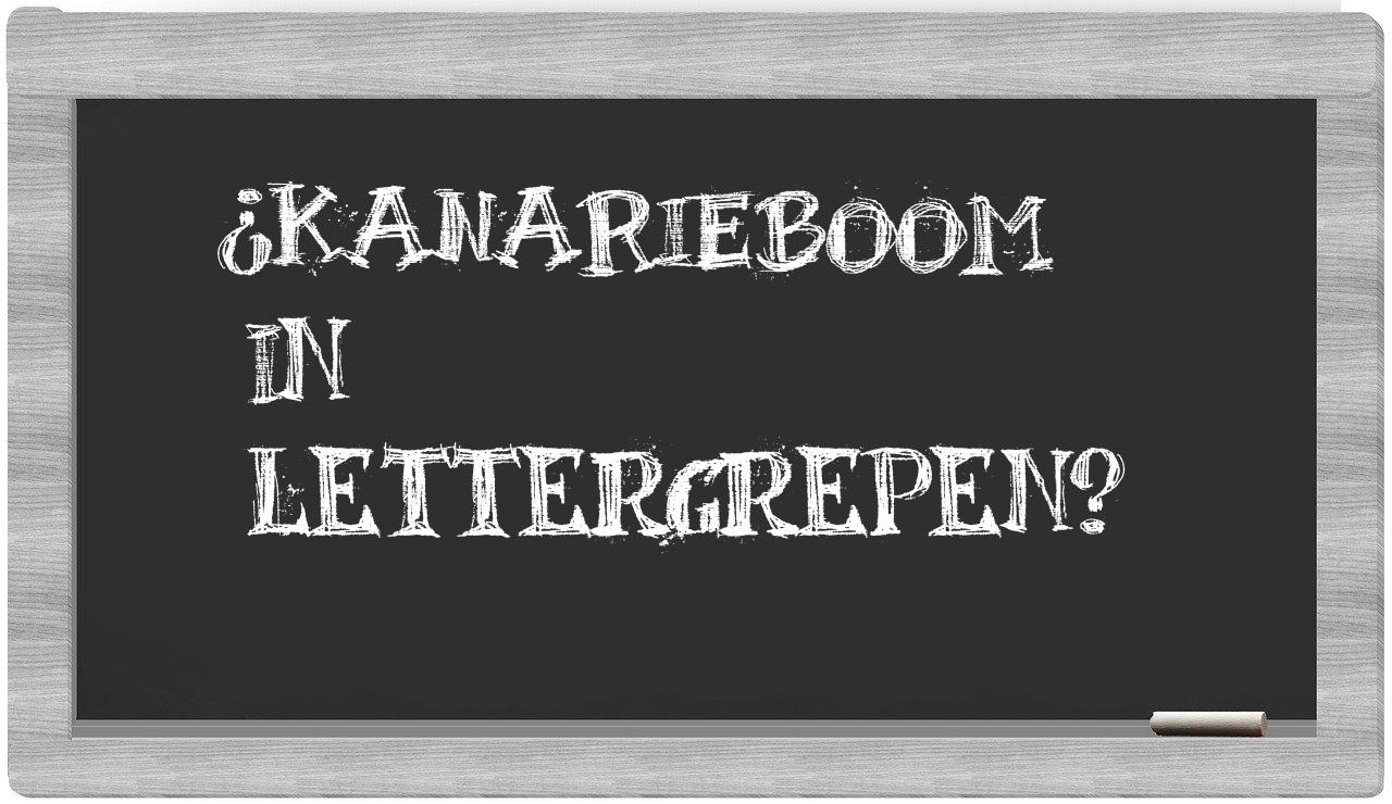 kanarieboom in syllables