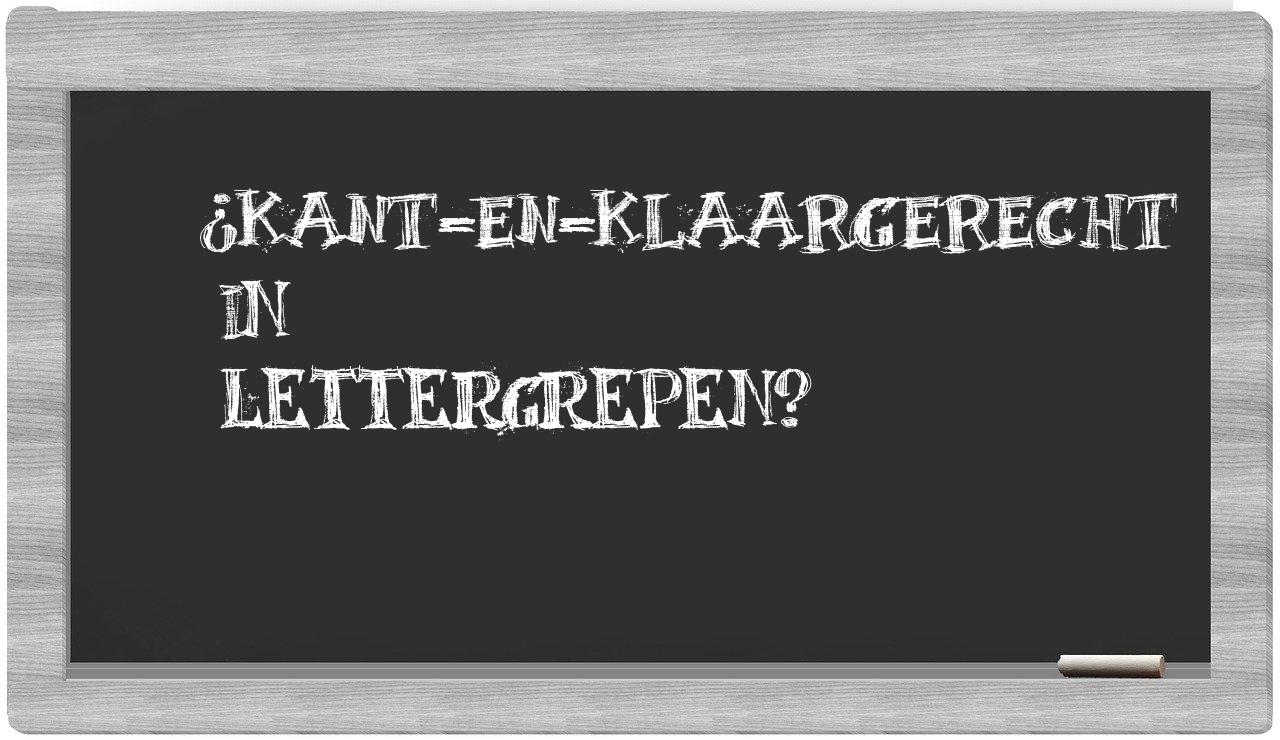 kant-en-klaargerecht in syllables