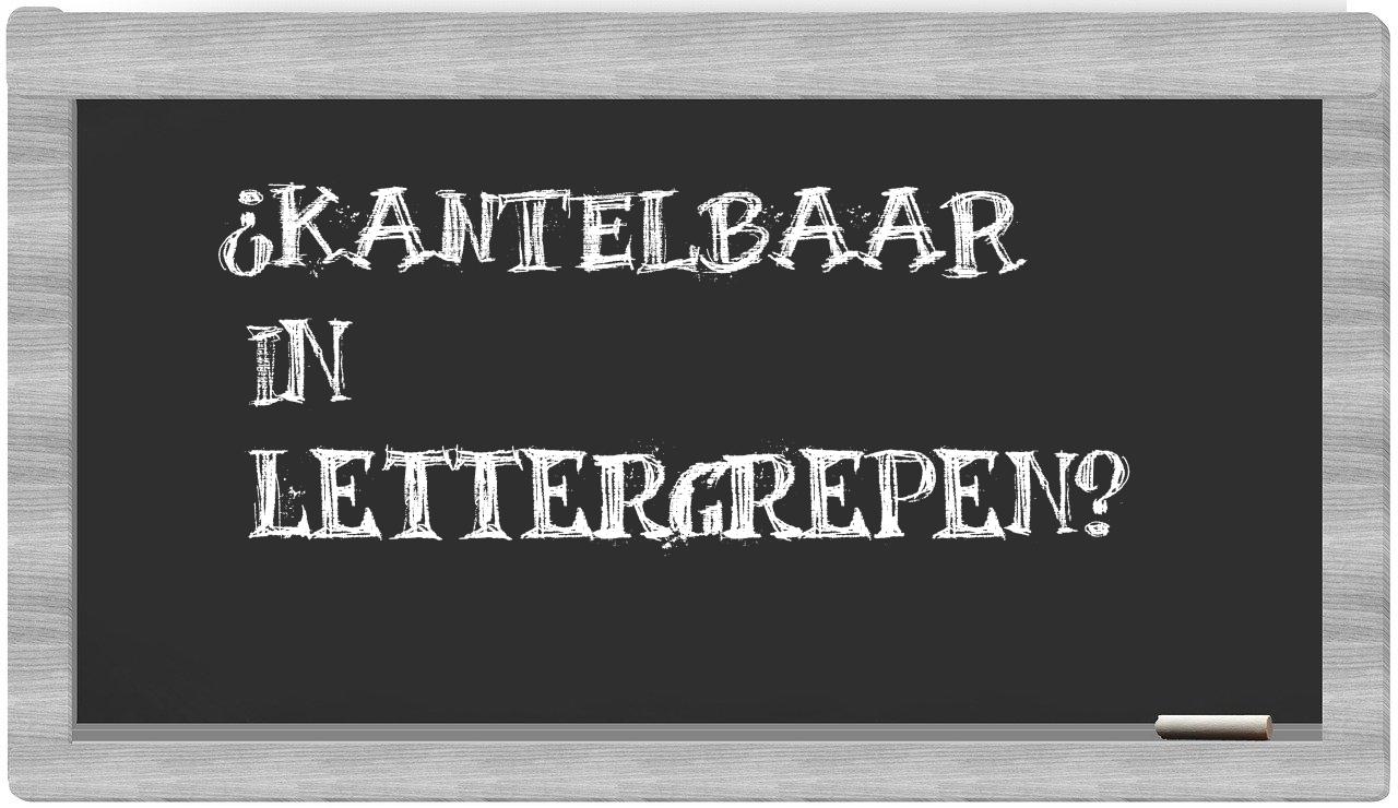 kantelbaar in syllables