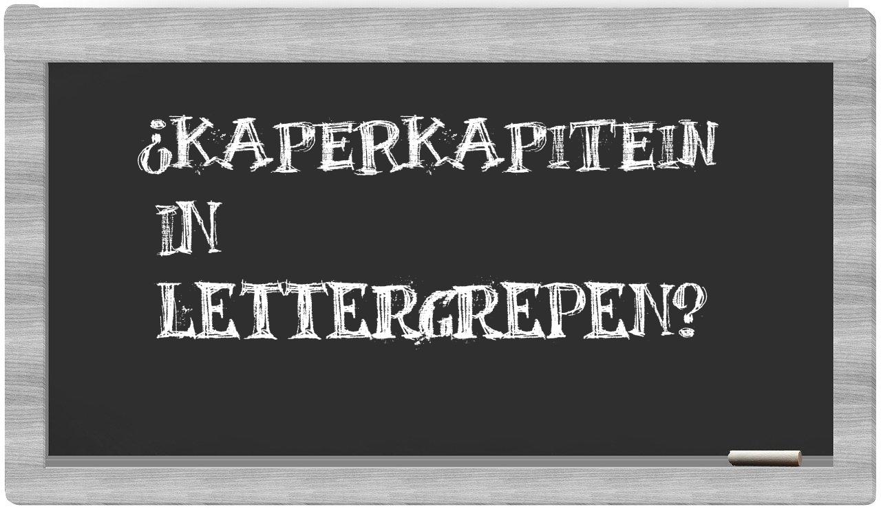 kaperkapitein in syllables