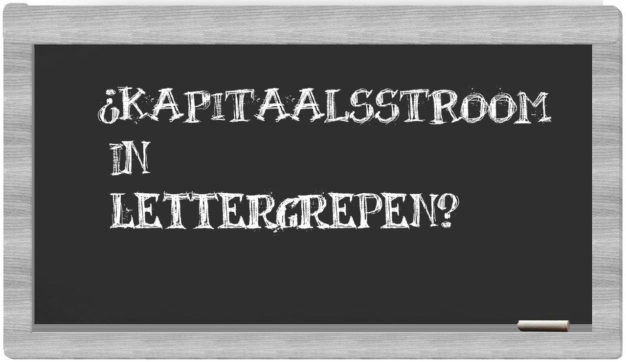kapitaalsstroom in syllables