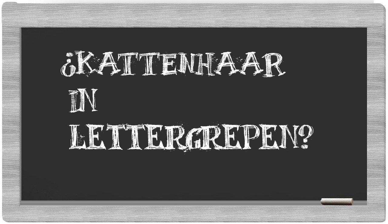 kattenhaar in syllables