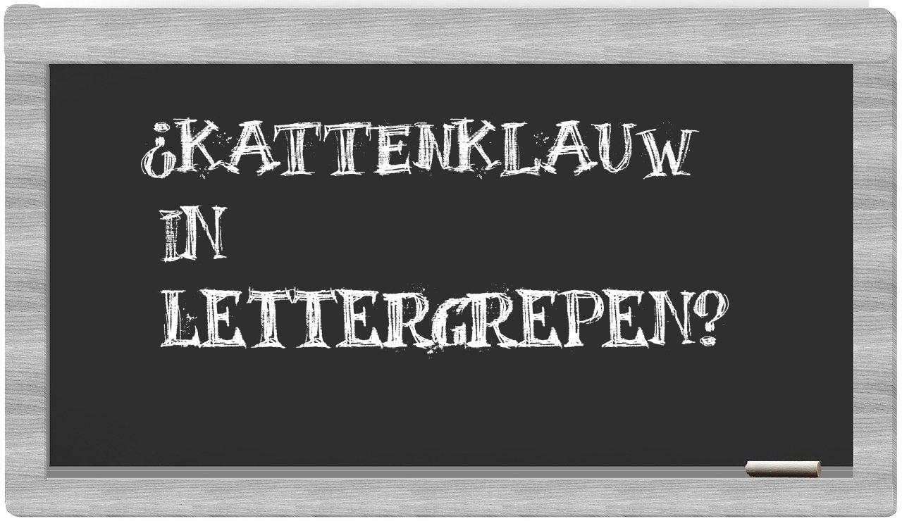 kattenklauw in syllables