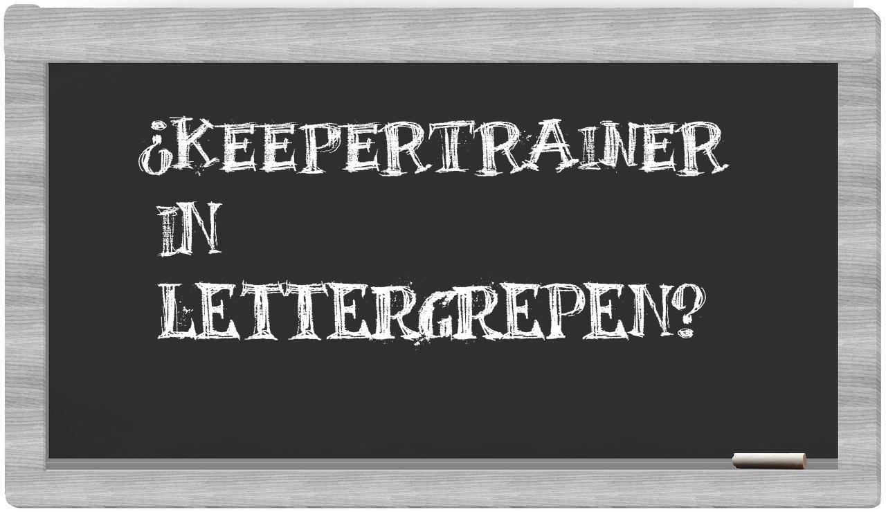 keepertrainer in syllables