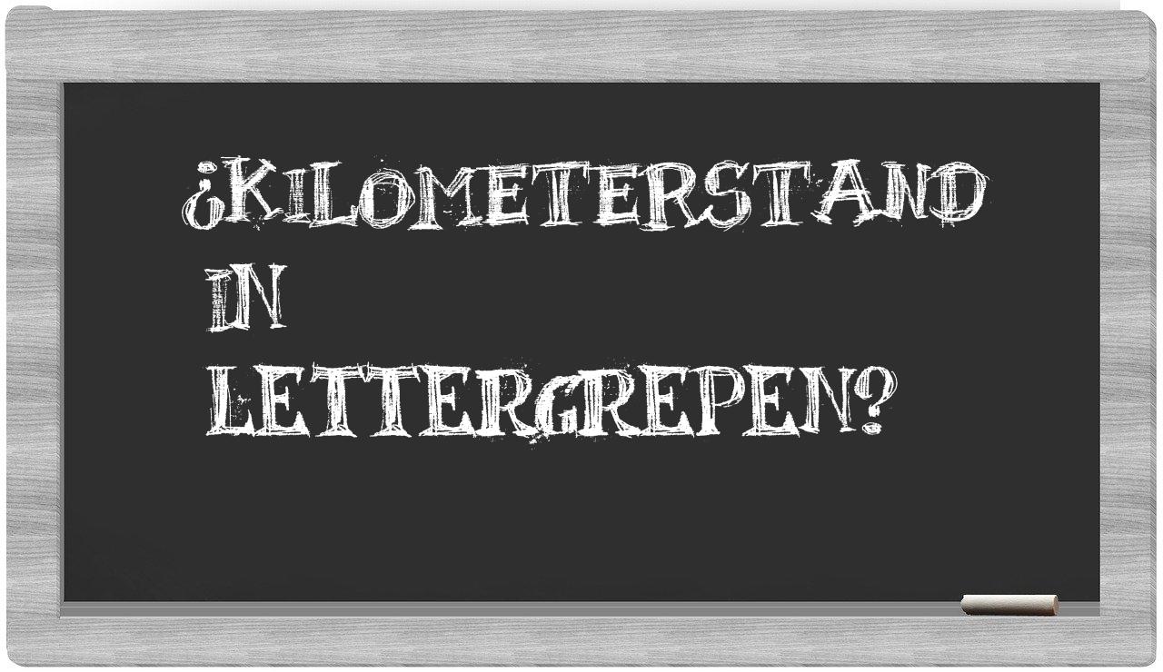 kilometerstand in syllables