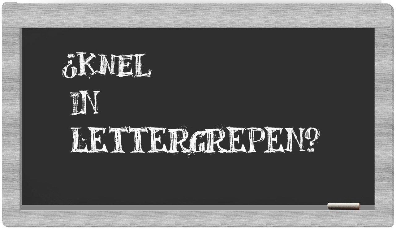 ¿knel en sílabas?