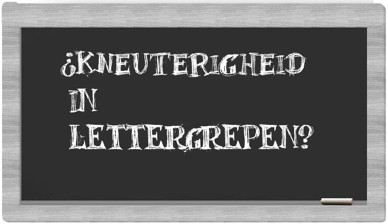 kneuterigheid in syllables