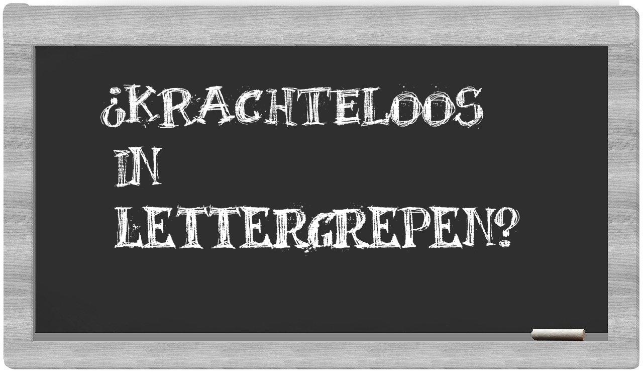 krachteloos in syllables