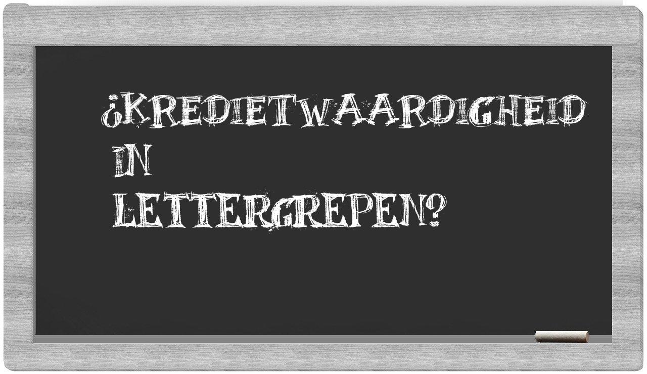 kredietwaardigheid in syllables