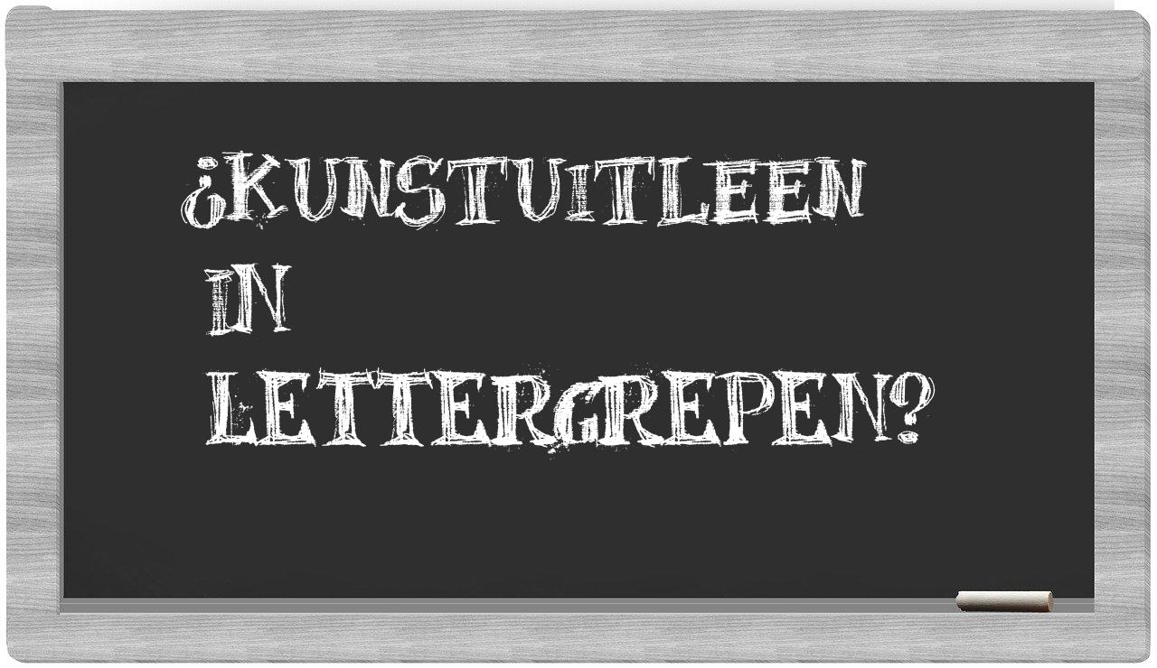 kunstuitleen in syllables